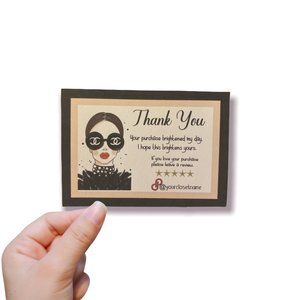 Poshmark Thank You Cards, Posher Supplies Set of 100 Thank You Cards